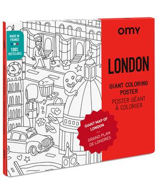 Poster géant à colorier London OMY