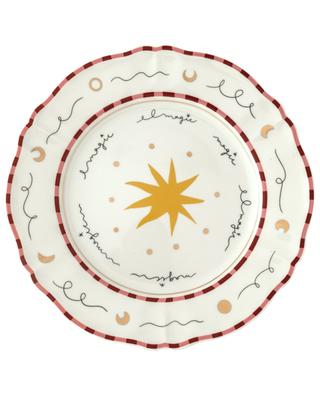 Star flat porcelain dinner plate BITOSSI