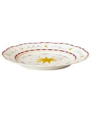 Star flat porcelain dinner plate BITOSSI