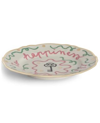 The Key to Happiness porcelain desert plate BITOSSI