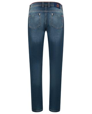Used-Look-Slim-Fit-Jeans AD 06 Dark Stone / Orange ACE DENIM