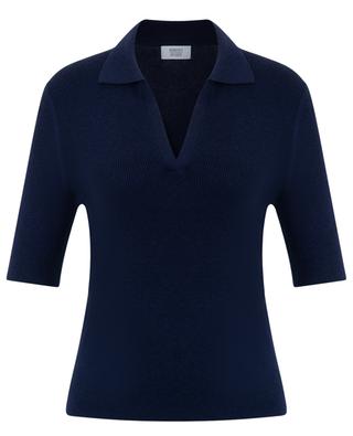 Cotton and cashmere rib knit polo shirt BONGENIE GRIEDER