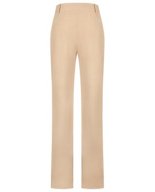 Linen blend canvas high-rise flared trousers ERMANNO SCERVINO