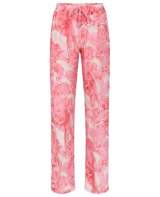 Lily printed silk trousers with waistband tucks KITON