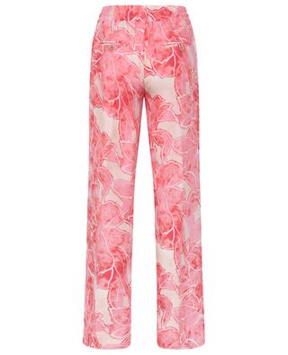 Lily printed silk trousers with waistband tucks KITON