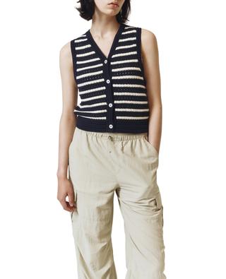 Crocheted striped vest DUNST