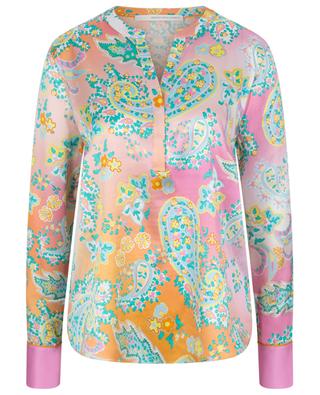 Langärmelige Bluse aus Seide Paisley Pastel HERZEN'S ANGELEHEIT