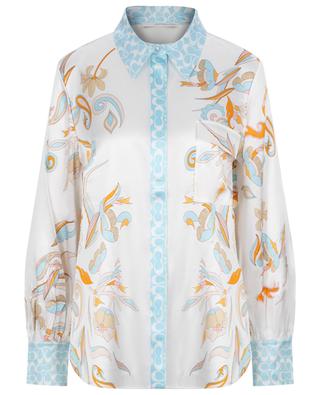 Flower patterned silk long-sleeved shirt HERZEN'S ANGELEHEIT