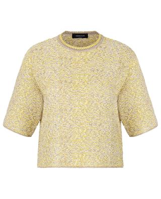 Glittering tweed short-sleeved boxy jumper FABIANA FILIPPI