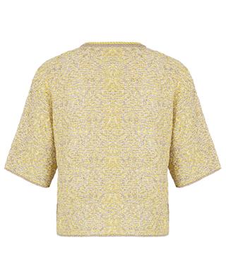 Glittering tweed short-sleeved boxy jumper FABIANA FILIPPI