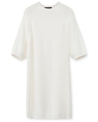 Sequin adorned short cotton and linen jumper dress FABIANA FILIPPI
