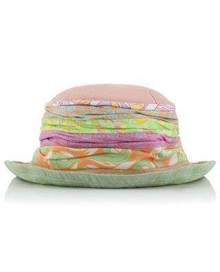 Cotton and linen hat with colourful ribbons GREVI