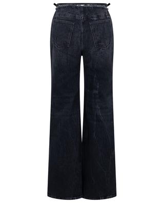 Voyou flared frayed low-rise jeans with belt detail GIVENCHY