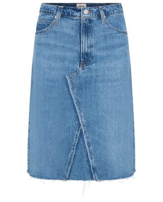 Deconstructed Mabel recycled cotton denim short skirt FRAME