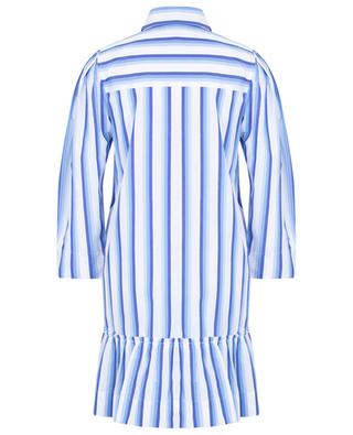 Mini robe chemise rayée à basque GANNI