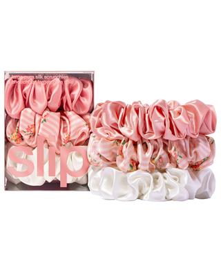 Petal Large set of 3 silk scrunchies SLIP