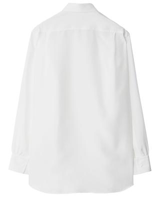 Silk long-sleeved shirt with epaulettes BURBERRY