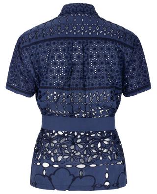 Belted short-sleeved shirt with openwork embroidery ERMANNO SCERVINO LIFE