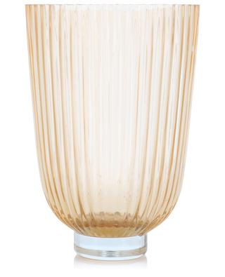 Ribbed Peach glass vase HKLIVING