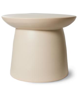Earthenware L Cream ceramic side table HKLIVING