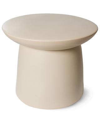 Earthenware L Cream ceramic side table HKLIVING