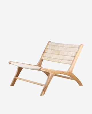 Lounge Chair in abaca and teak wood HKLIVING