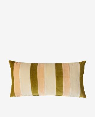 Fields striped rectancular velvet cushion HKLIVING