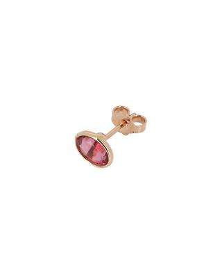 Bouton single pink gold and tourmaline stud earring GBYG