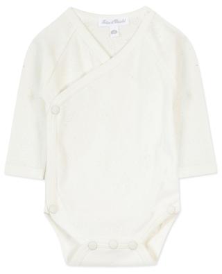 Long-sleeved wrap baby bodysuit with openwork pattern TARTINE ET CHOCOLAT