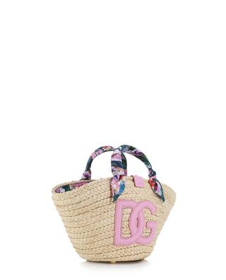 Kendra Small woven flower adorned tote bag DOLCE & GABBANA