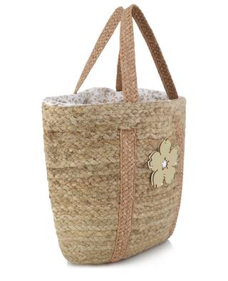 Aloha Beach raffia tote bag with hibiscus flower KOKU CONCEPT