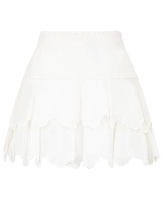 Donahue cotton and viscose short beach skirt LOVESHACKFANCY