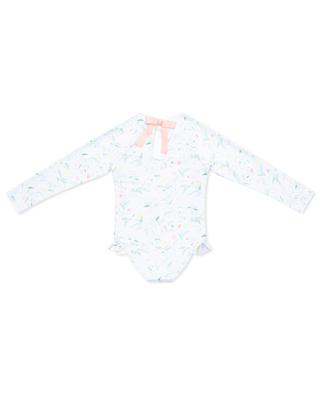 Bay Lavender Floral girl's long-sleeved swimsuit MINNOW