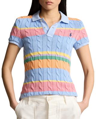 Pony striped cable knit polo shirt POLO RALPH LAUREN