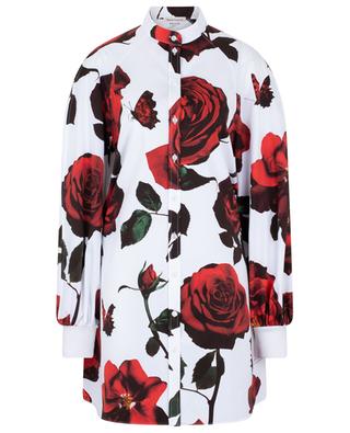 Mini robe chemise oversize Day Round Tudor Rose ALEXANDER MC QUEEN
