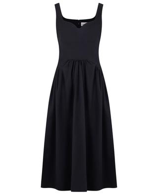 Flared strappy midi dress with sweetheart neckline ALEXANDER MC QUEEN