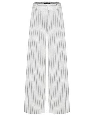California pinstripe cropped wide-leg cotton blend trousers CAMBIO