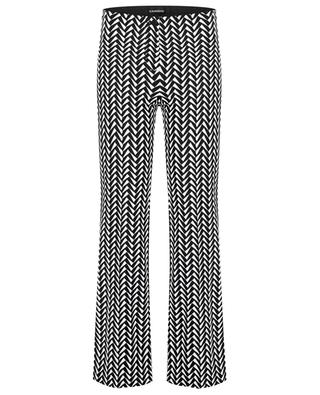 Ros Easy Kick flared triangle printed jersey trousers CAMBIO
