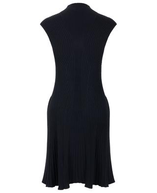 Rib knit sleeveless mini dress with stand-up collar CHLOE
