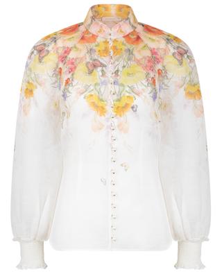 Tranquillity cinched floral organza blouse ZIMMERMANN