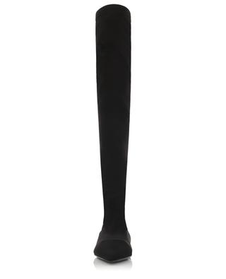 Lollo flat jersey stretch and leather thigh-high boots DOLCE & GABBANA