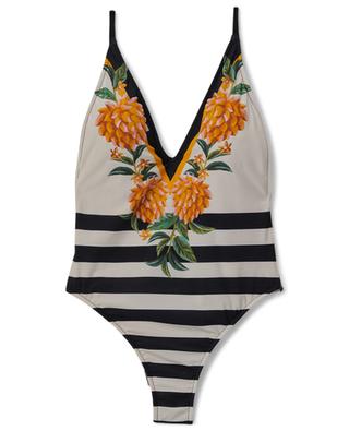 Biriba flower and stripe printed swimsuit FARM RIO