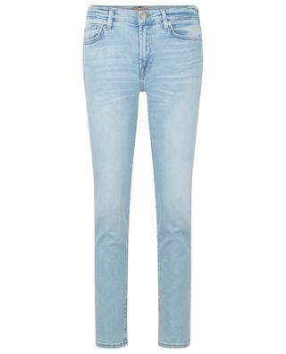 Roxanne light-washed cotton and modal denim slim-fit jeans 7 FOR ALL MANKIND