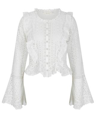 Brightlin openwork embroidered cotton blouse LOVESHACKFANCY