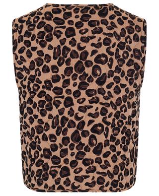 Nuance leopard print cotton quilted vest BALZAC PARIS