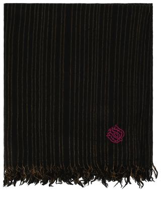 Zari Gold Thread cashmere scarf PINK MAHARANI