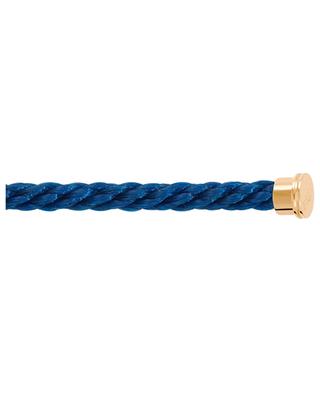 Câble pour bracelet à embouts or jaune Force10 GM Bleu Jean FRED PARIS
