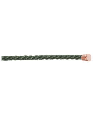Force10 MM Kaki bracelet cable with pink-gold plated ends FRED PARIS