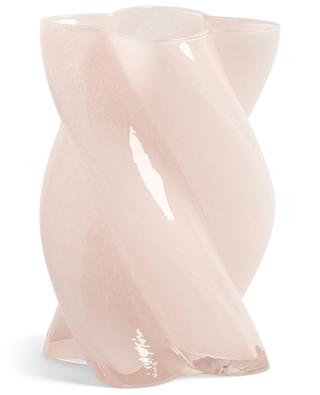 Vase torsadé Marshmallow Pink - H19 KLEVERING