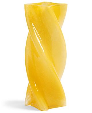 Marshmallow Yellow twisted vase - H 30 KLEVERING